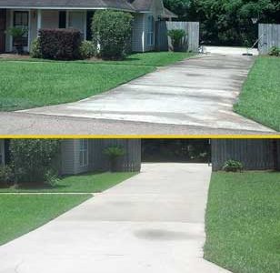 Before and After Pressure Washing